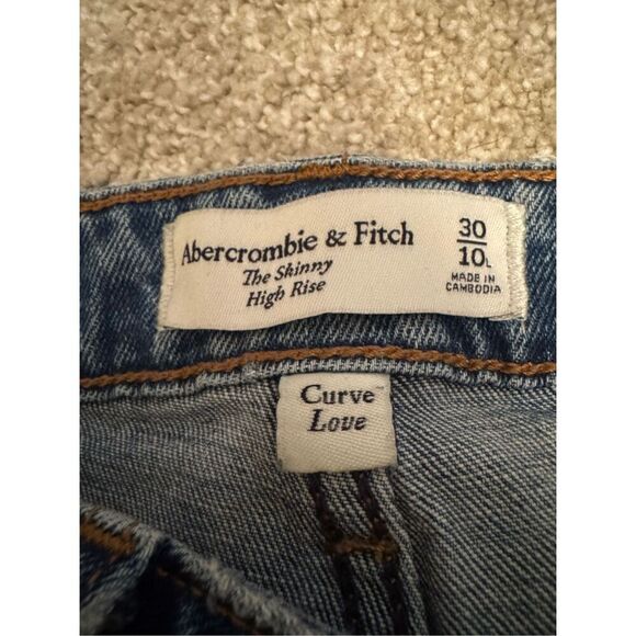 Abercrombie & Fitch The Skinny High Rise Curve Love Straight 30/10T Tall - LIKE - Picture 10 of 11